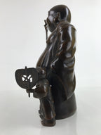Japanese Large Bronze Hotei Statue 7 Lucky Gods Vtg Good Fortune Happiness ST8
