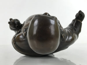 Japanese Large Bronze Hotei Statue 7 Lucky Gods Vtg Good Fortune Happiness ST8