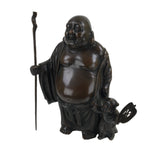 Japanese Large Bronze Hotei Statue 7 Lucky Gods Vtg Good Fortune Happiness ST8