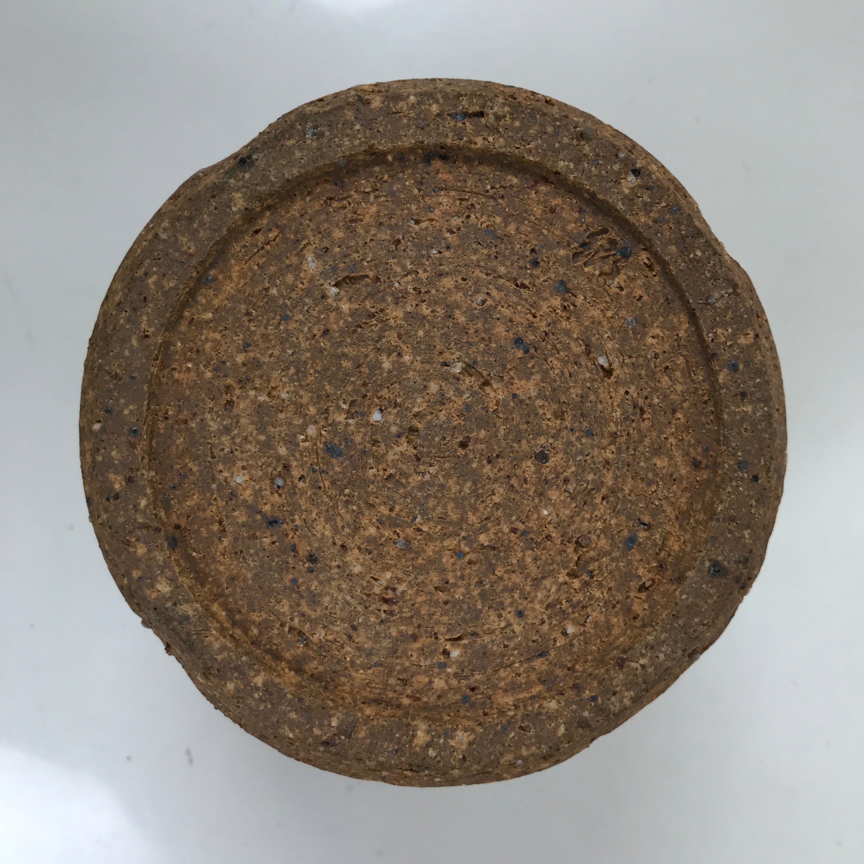 Japanese Large Ceramic Yunomi Teacup Vtg Pottery Brown Gray Yakimono TC564