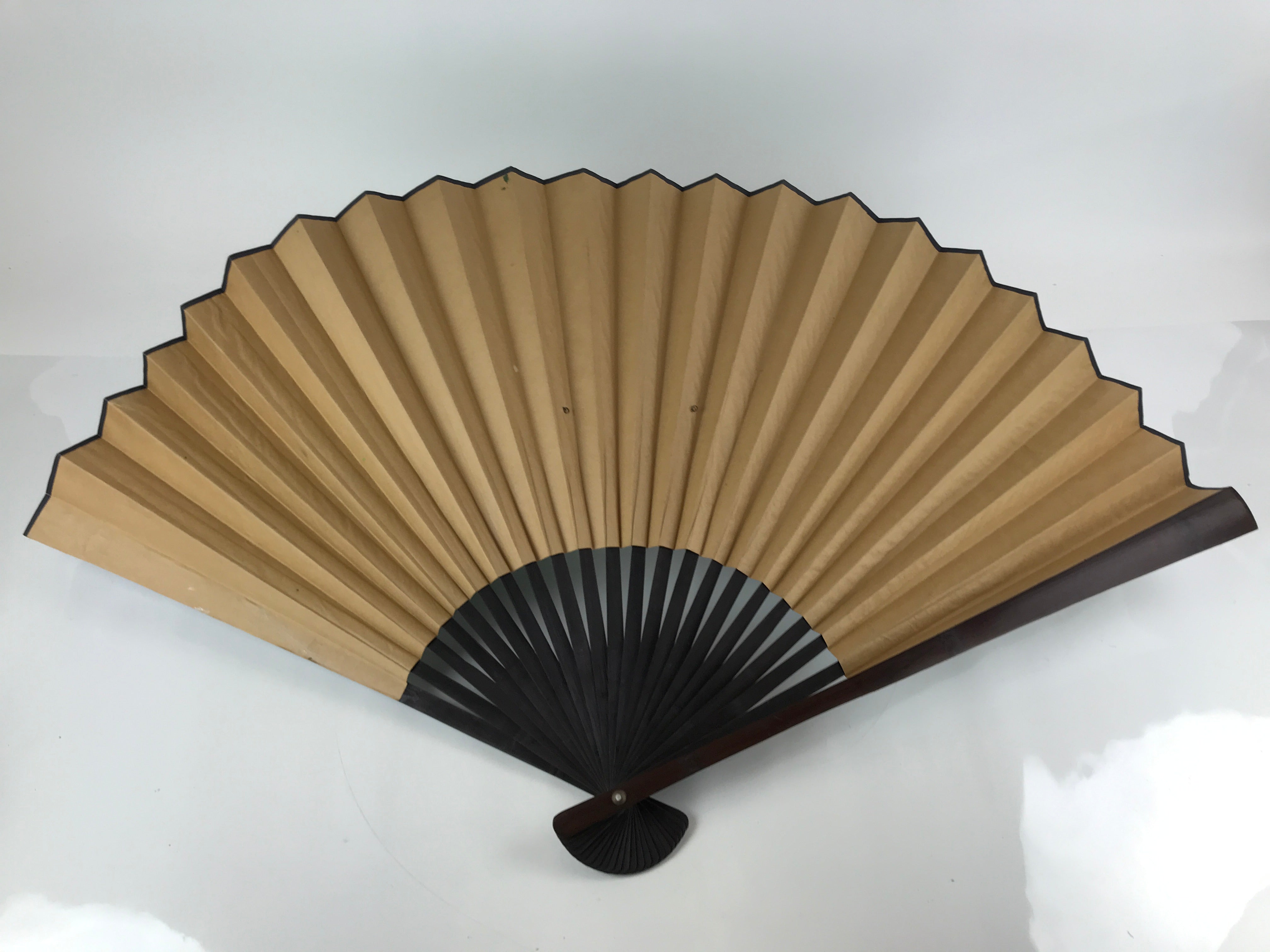 Japanese Large Display Paper Folding Fan Sensu Bamboo Frame Tsubame Birds 4D789
