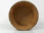 Japanese Large Handcrafted Lidded Wooden Oke Bucket Vtg Water Rice Storage BK53