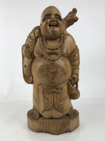 Japanese Large Wooden Hotei Statue 7 Lucky Gods Vtg Good Fortune Happiness ST46