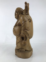 Japanese Large Wooden Hotei Statue 7 Lucky Gods Vtg Good Fortune Happiness ST46