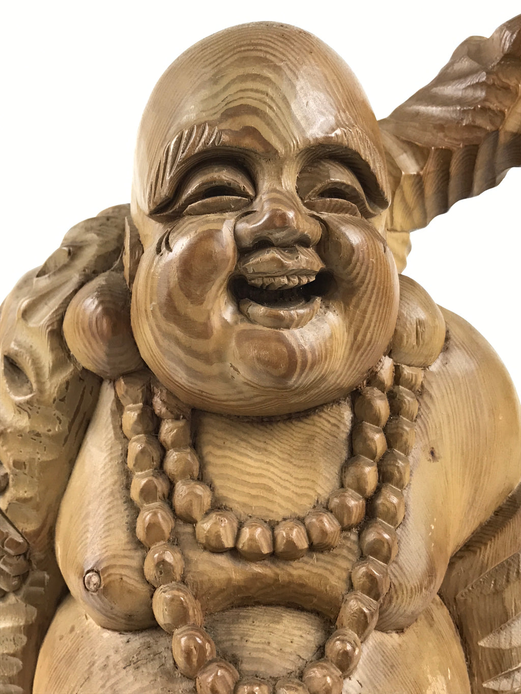 Japanese Large Wooden Hotei Statue 7 Lucky Gods Vtg Good Fortune Happiness ST46