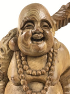 Japanese Large Wooden Hotei Statue 7 Lucky Gods Vtg Good Fortune Happiness ST46
