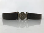Japanese Leather Firefighter Dress Uniform Belt Fire Brigade Crest Clasp MK17