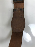 Japanese Leather Firefighter Dress Uniform Belt Fire Brigade Crest Clasp MK17