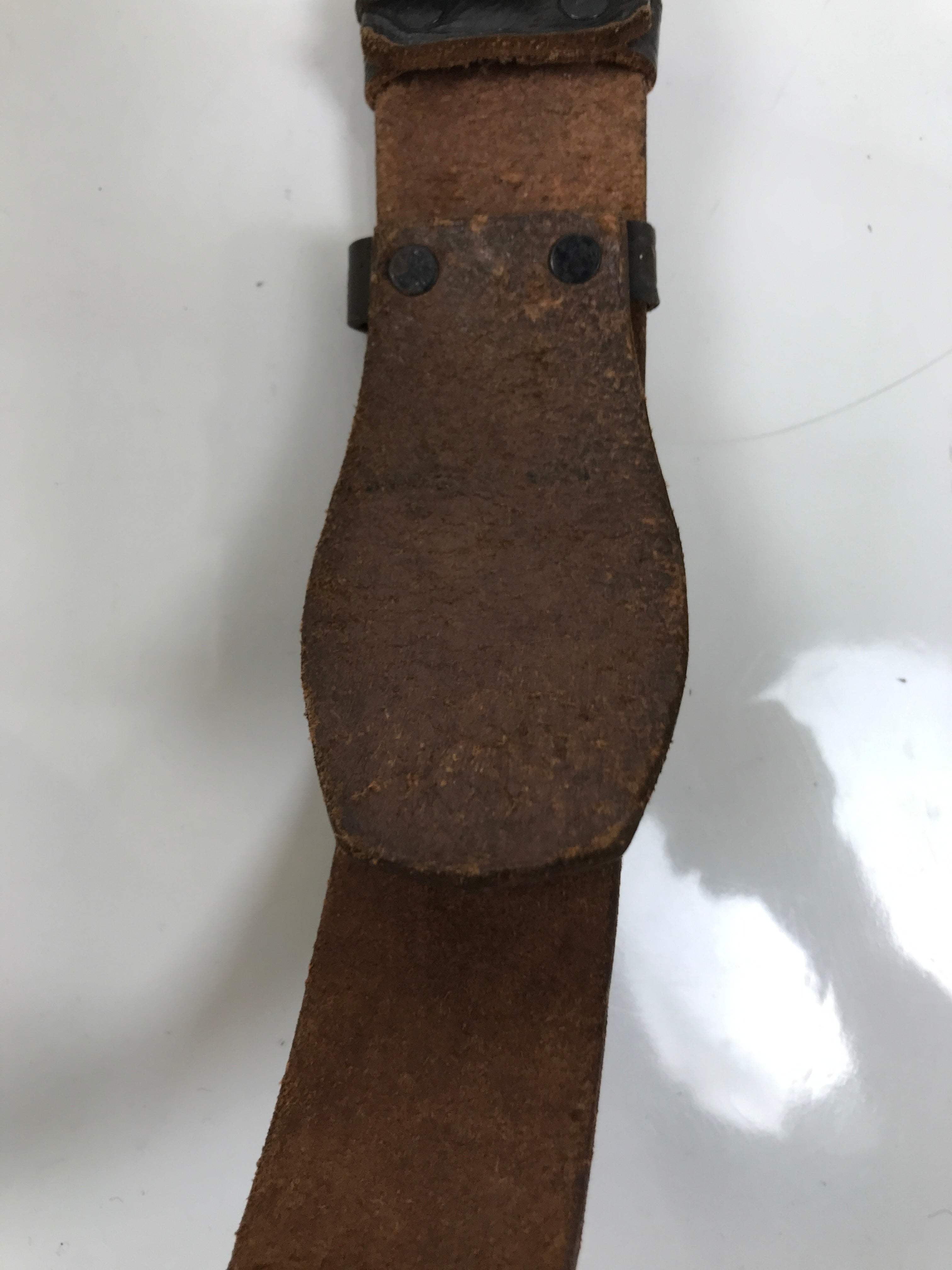 Japanese Leather Firefighter Dress Uniform Belt Fire Brigade Crest Clasp MK17
