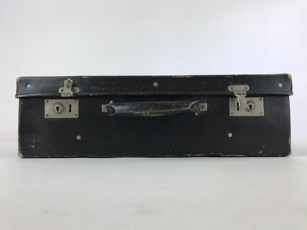 Japanese Leather Salesman Sample Case Tsukihime Cider Vtg Suitcase Black JK586
