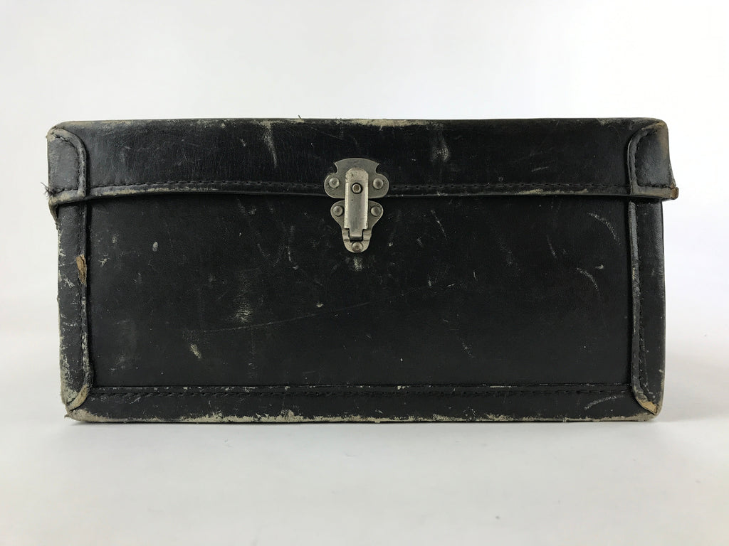 Japanese Leather Salesman Sample Case Tsukihime Cider Vtg Suitcase Black JK586