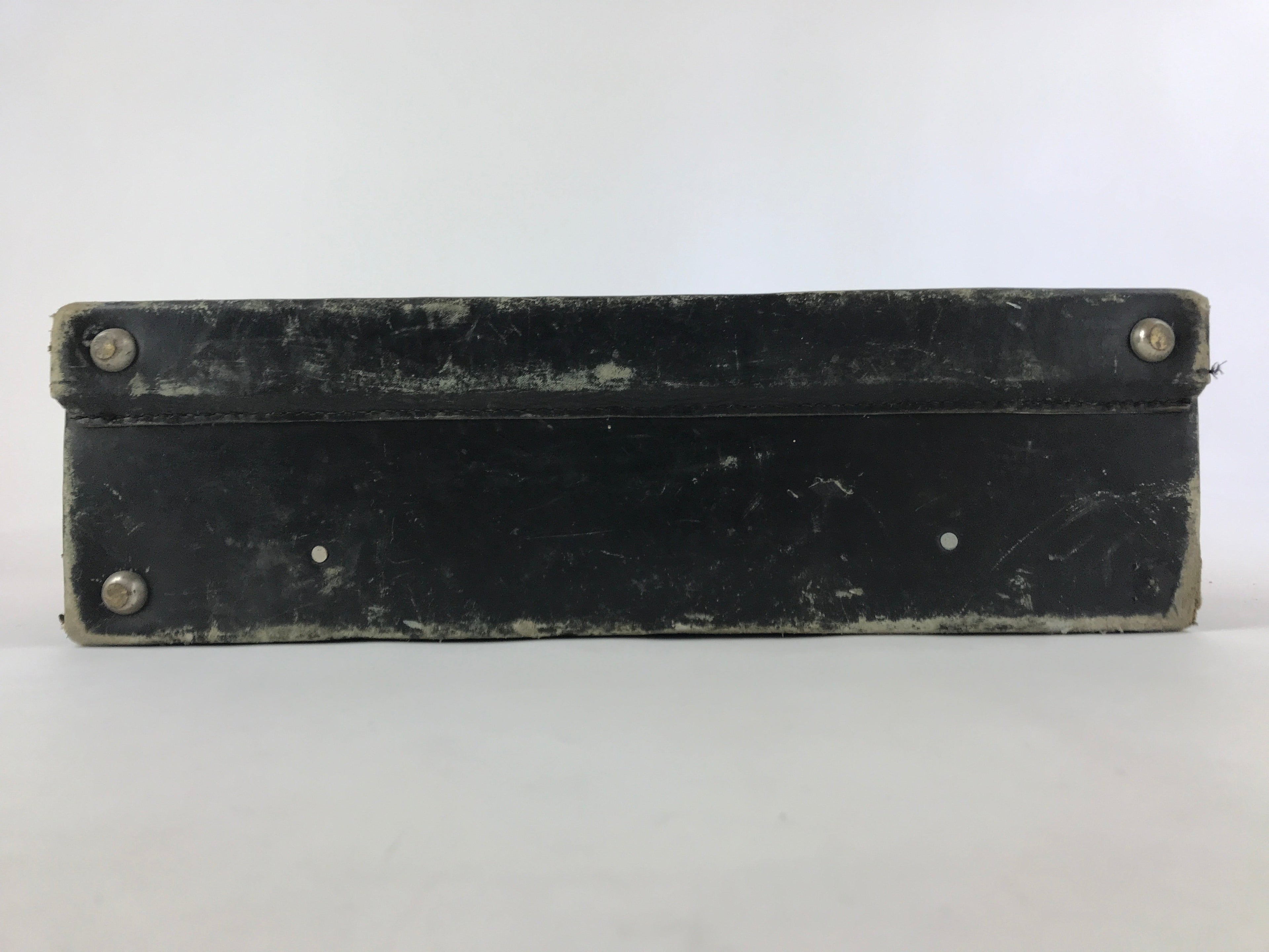 Japanese Leather Salesman Sample Case Tsukihime Cider Vtg Suitcase Black JK586