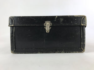 Japanese Leather Salesman Sample Case Tsukihime Cider Vtg Suitcase Black JK586