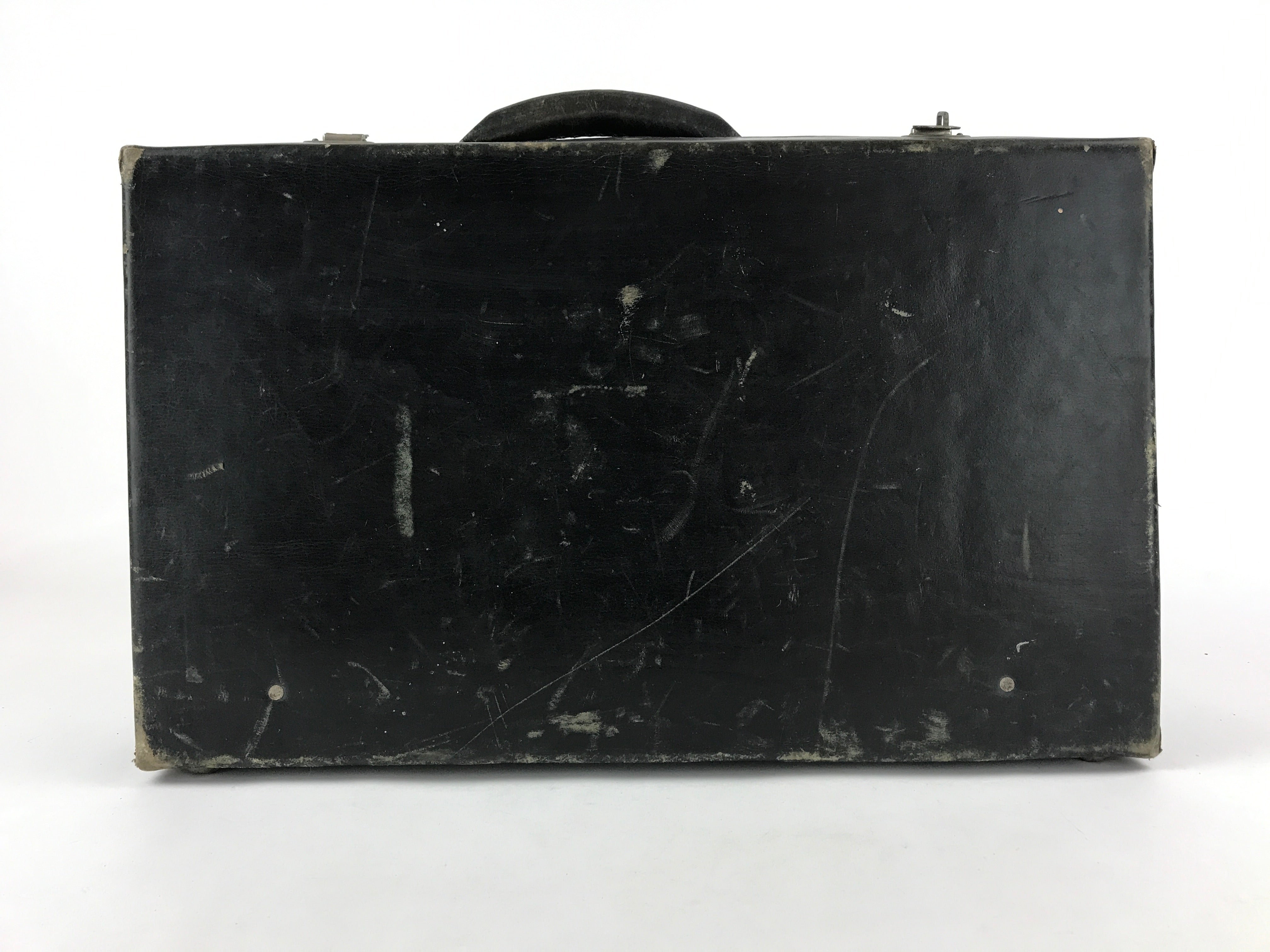 Japanese Leather Salesman Sample Case Tsukihime Cider Vtg Suitcase Black JK586