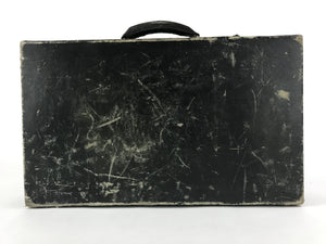 Japanese Leather Salesman Sample Case Tsukihime Cider Vtg Suitcase Black JK586