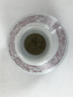 Japanese Lidded Porcelain Sake Bottle Tokkuri Vtg Sometsuke Pink Peony TS831