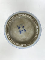 Japanese Lidded Porcelain Sake Bottle Tokkuri Vtg Sometsuke Pink Peony TS832