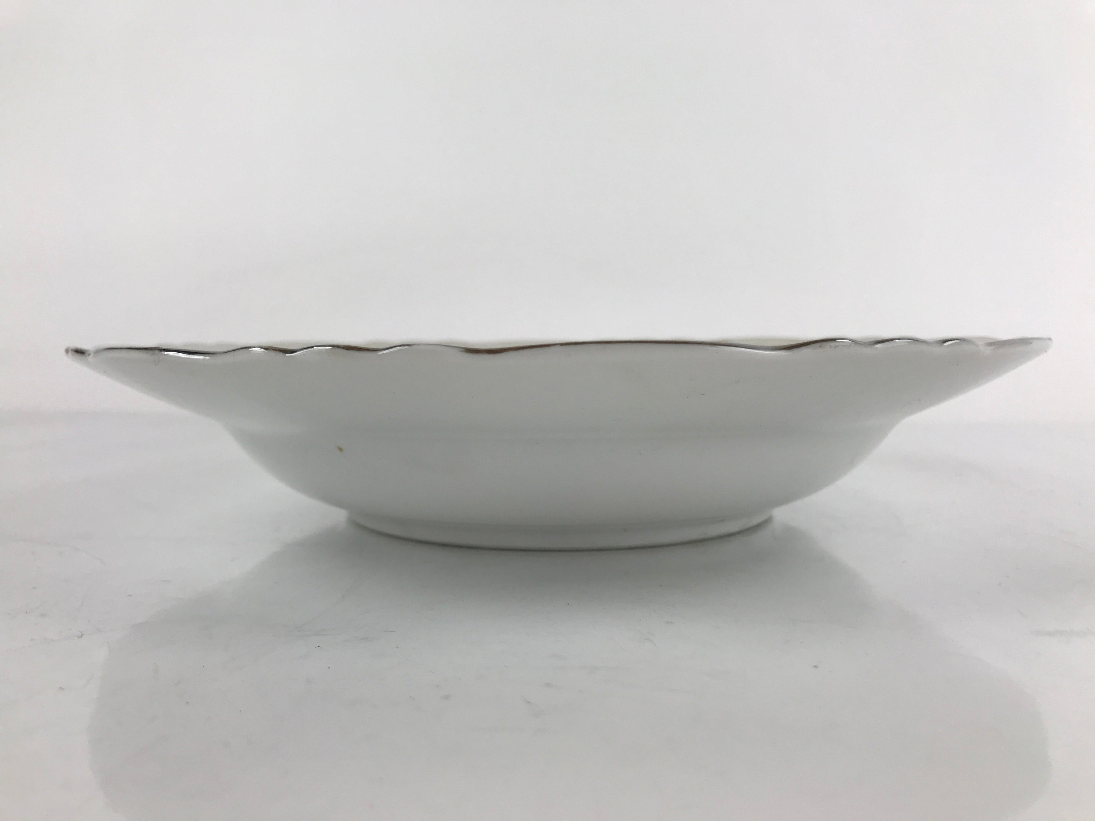 Japanese Lusterware Porcelain China Soup Pasta Bowl Vtg Floral Silver Rim PY832