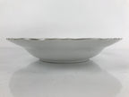 Japanese Lusterware Porcelain China Soup Pasta Bowl Vtg Floral Silver Rim PY832