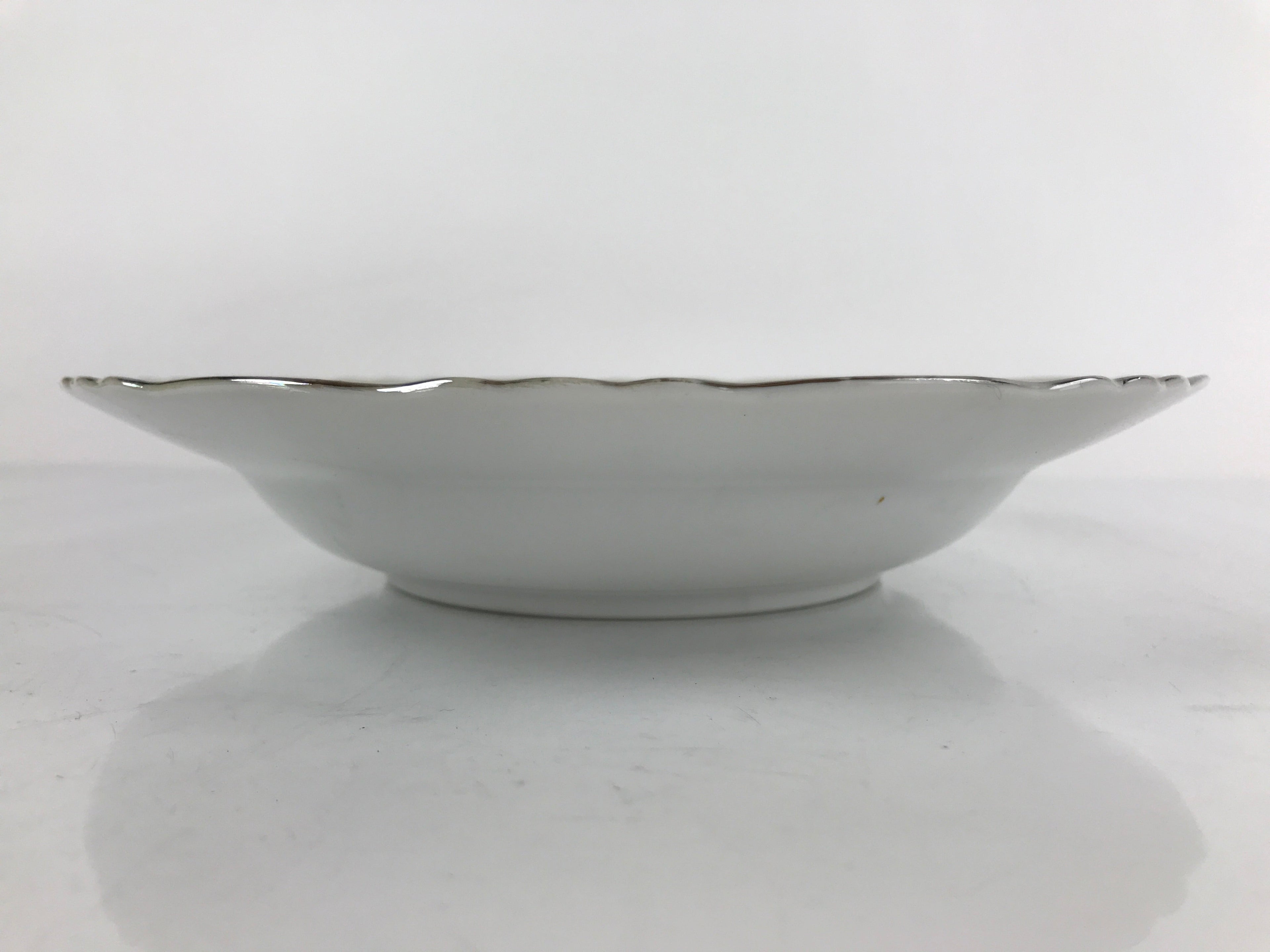 Japanese Lusterware Porcelain China Soup Pasta Bowl Vtg Floral Silver Rim PY832