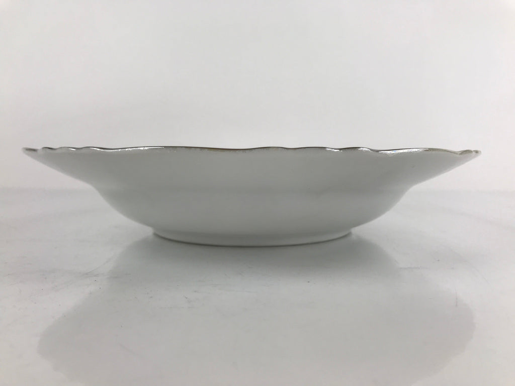 Japanese Lusterware Porcelain China Soup Pasta Bowl Vtg Floral Silver Rim PY832
