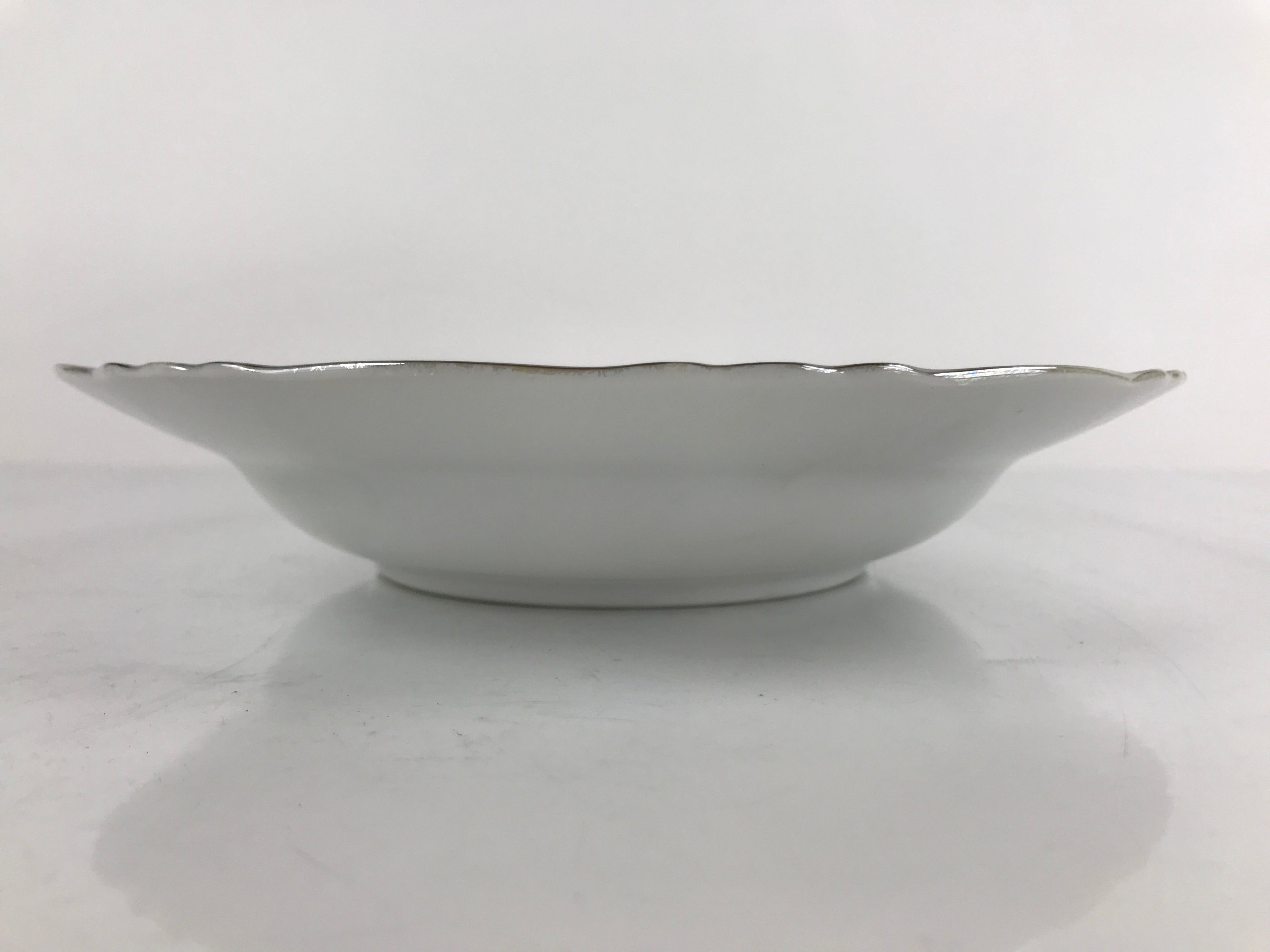 Japanese Lusterware Porcelain China Soup Pasta Bowl Vtg Floral Silver Rim PY832