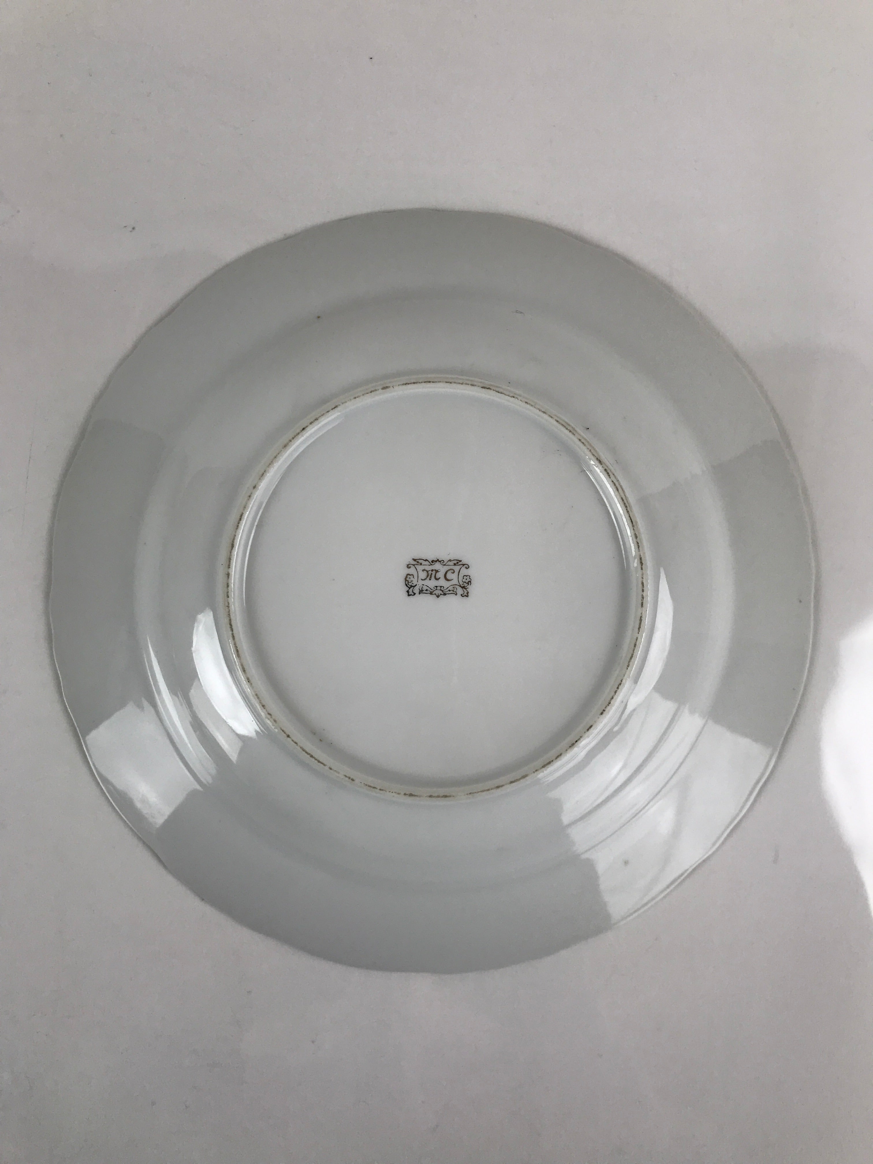 Japanese Lusterware Porcelain China Soup Pasta Bowl Vtg Floral Silver Rim PY832