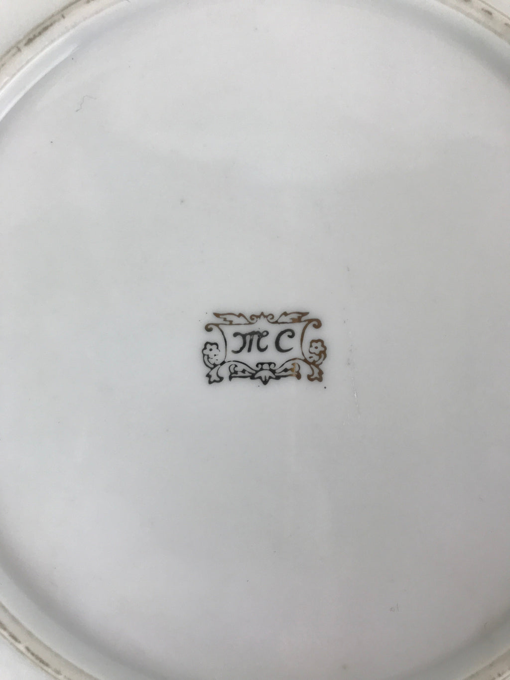 Japanese Lusterware Porcelain China Soup Pasta Bowl Vtg Floral Silver Rim PY833
