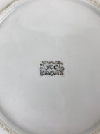 Japanese Lusterware Porcelain China Soup Pasta Bowl Vtg Floral Silver Rim PY833