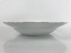 Japanese Lusterware Porcelain China Soup Pasta Bowl Vtg Floral Silver Rim PY833
