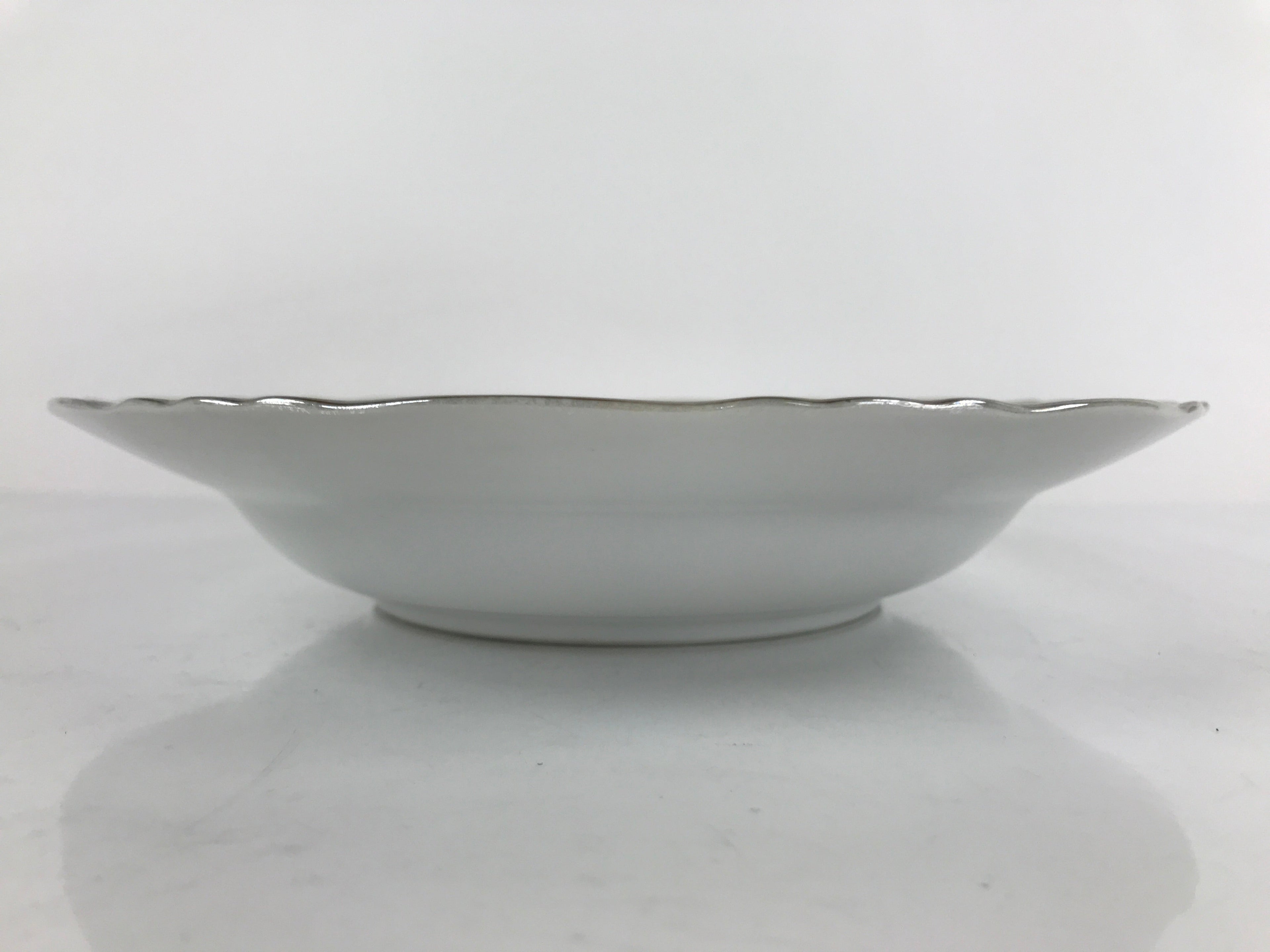 Japanese Lusterware Porcelain China Soup Pasta Bowl Vtg Floral Silver Rim PY833