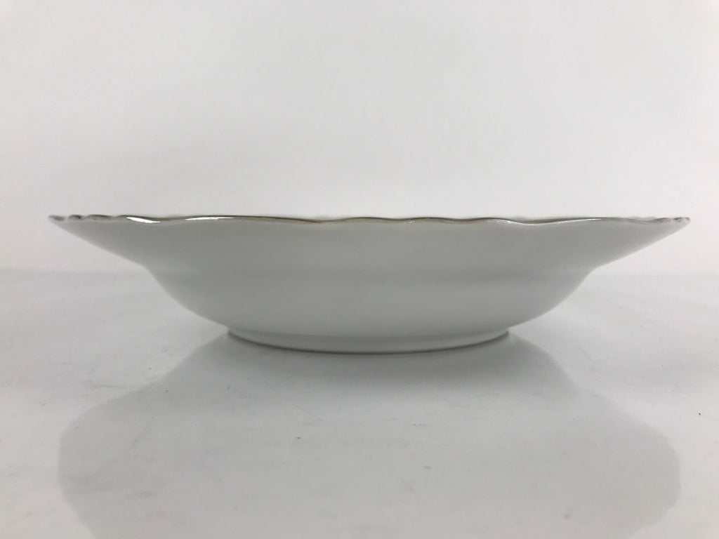 Japanese Lusterware Porcelain China Soup Pasta Bowl Vtg Floral Silver Rim PY833