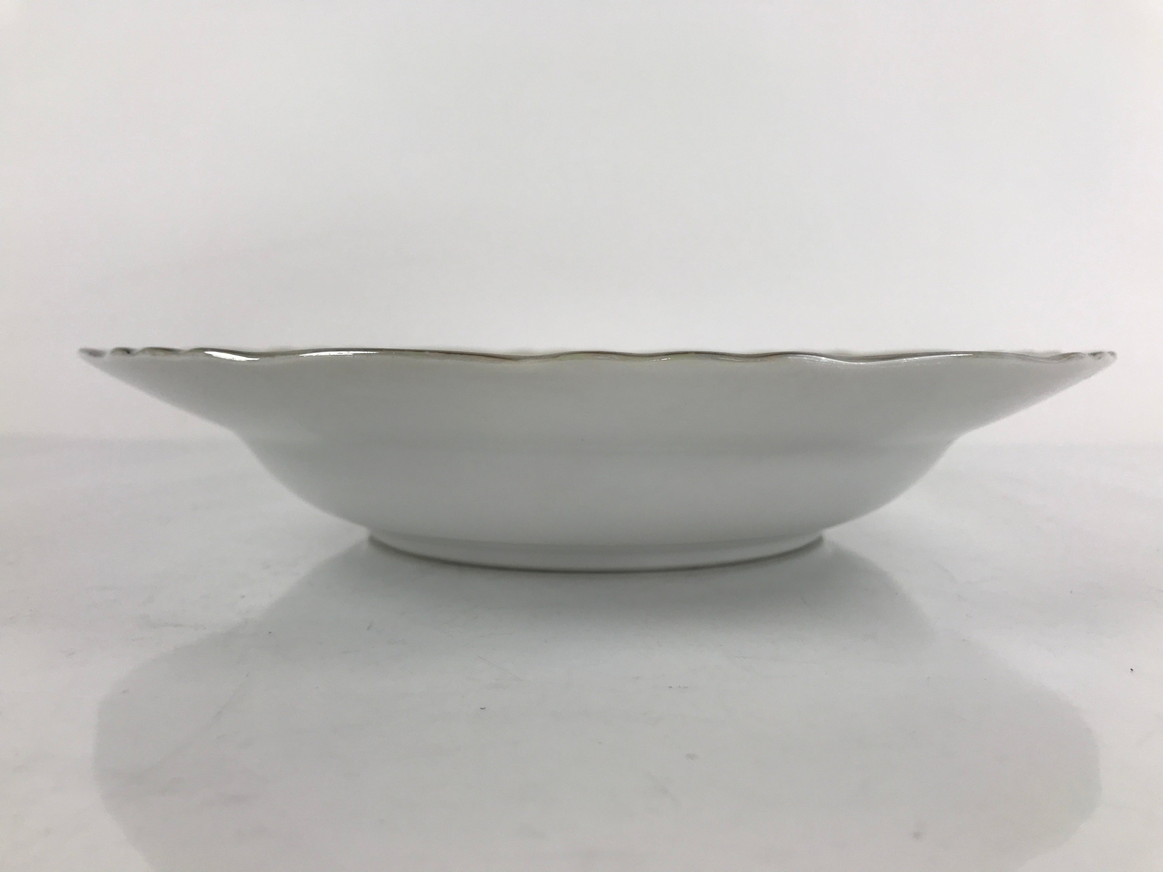 Japanese Lusterware Porcelain China Soup Pasta Bowl Vtg Floral Silver Rim PY833