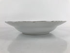 Japanese Lusterware Porcelain China Soup Pasta Bowl Vtg Floral Silver Rim PY833