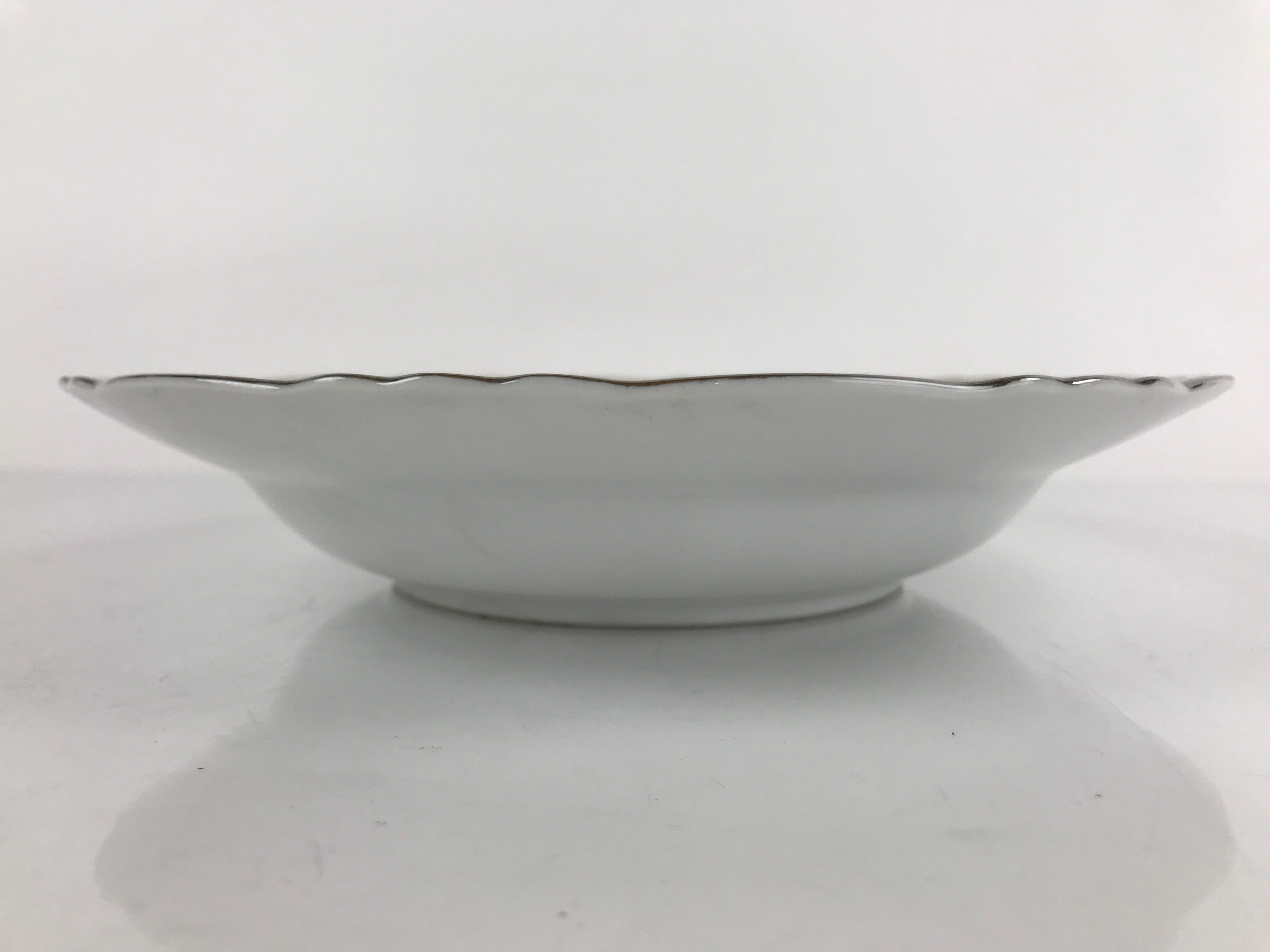 Japanese Lusterware Porcelain China Soup Pasta Bowl Vtg Floral Silver Rim PY833