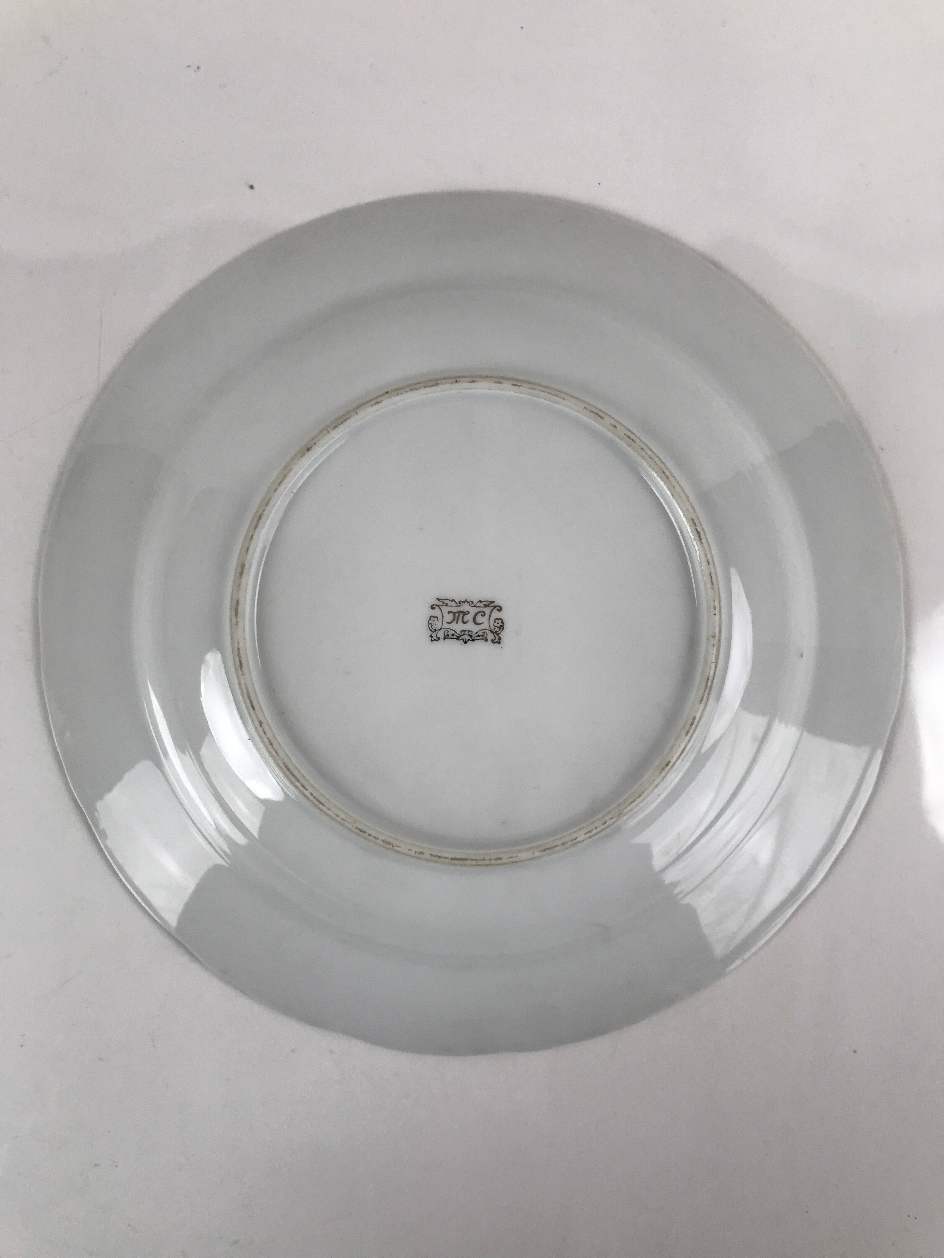 Japanese Lusterware Porcelain China Soup Pasta Bowl Vtg Floral Silver Rim PY833