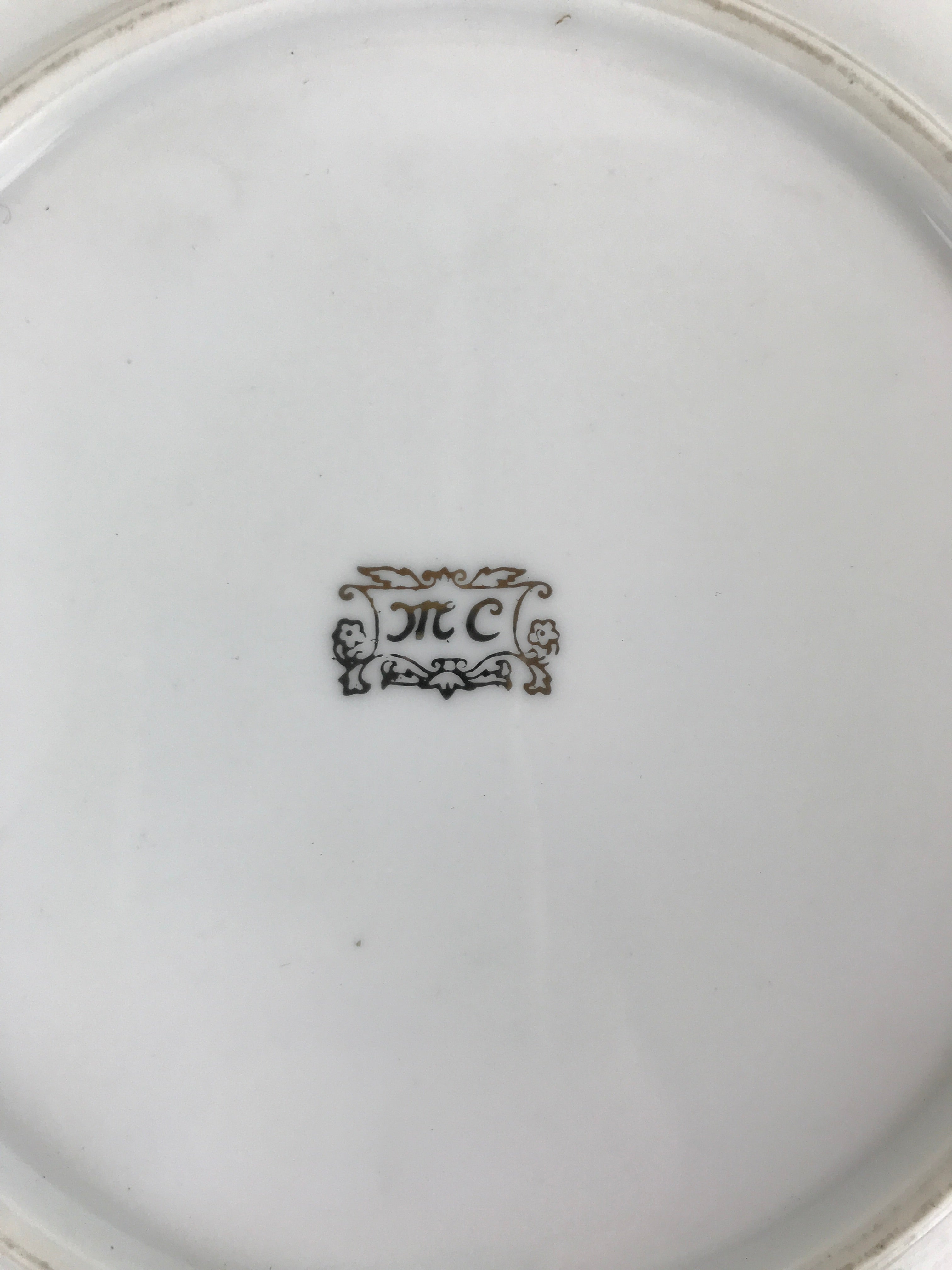 Japanese Lusterware Porcelain China Soup Pasta Bowl Vtg Floral Silver Rim PY835