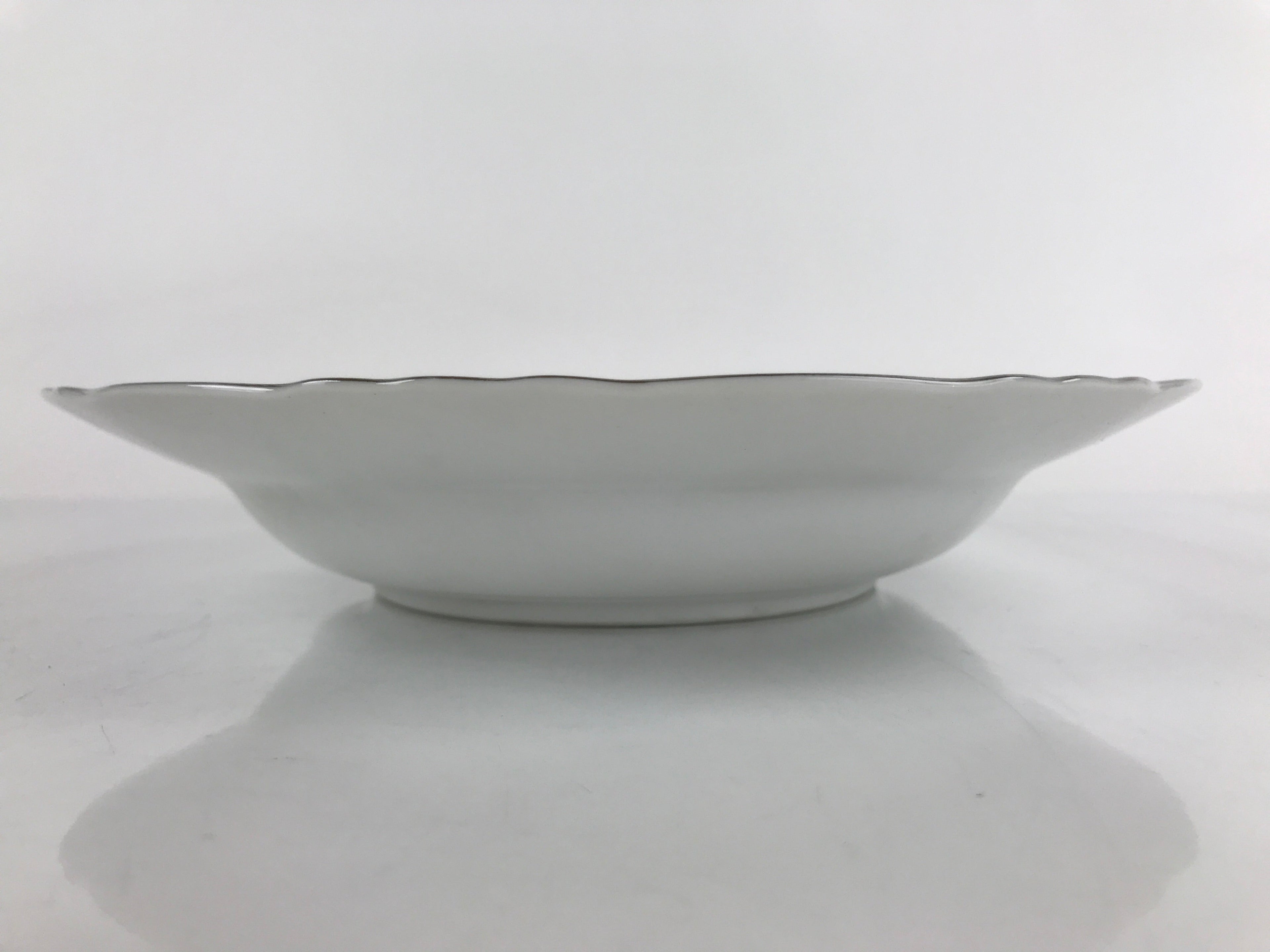 Japanese Lusterware Porcelain China Soup Pasta Bowl Vtg Floral Silver Rim PY835