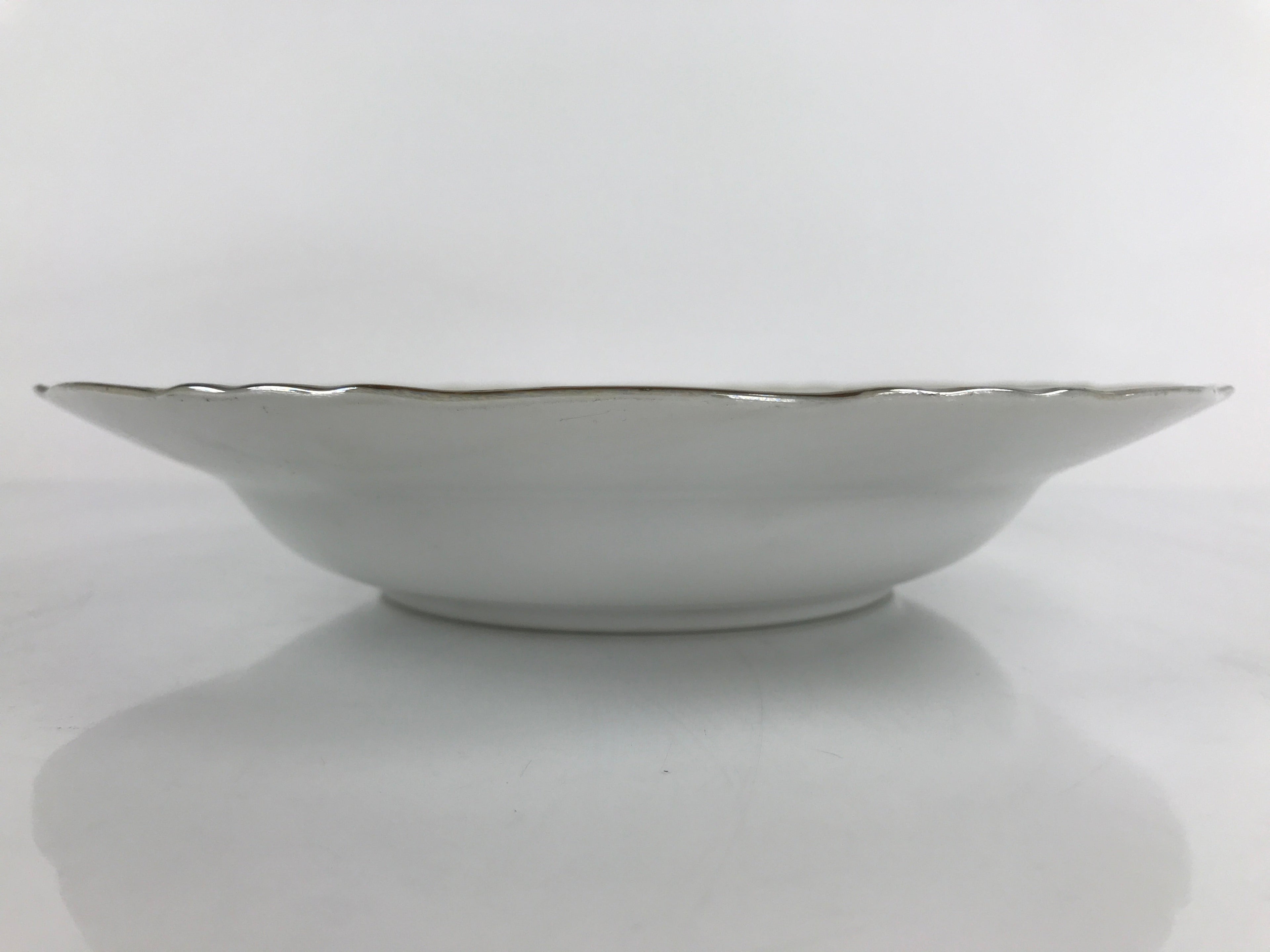 Japanese Lusterware Porcelain China Soup Pasta Bowl Vtg Floral Silver Rim PY835