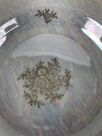 Japanese Lusterware Porcelain China Soup Pasta Bowl Vtg Floral Silver Rim PY836