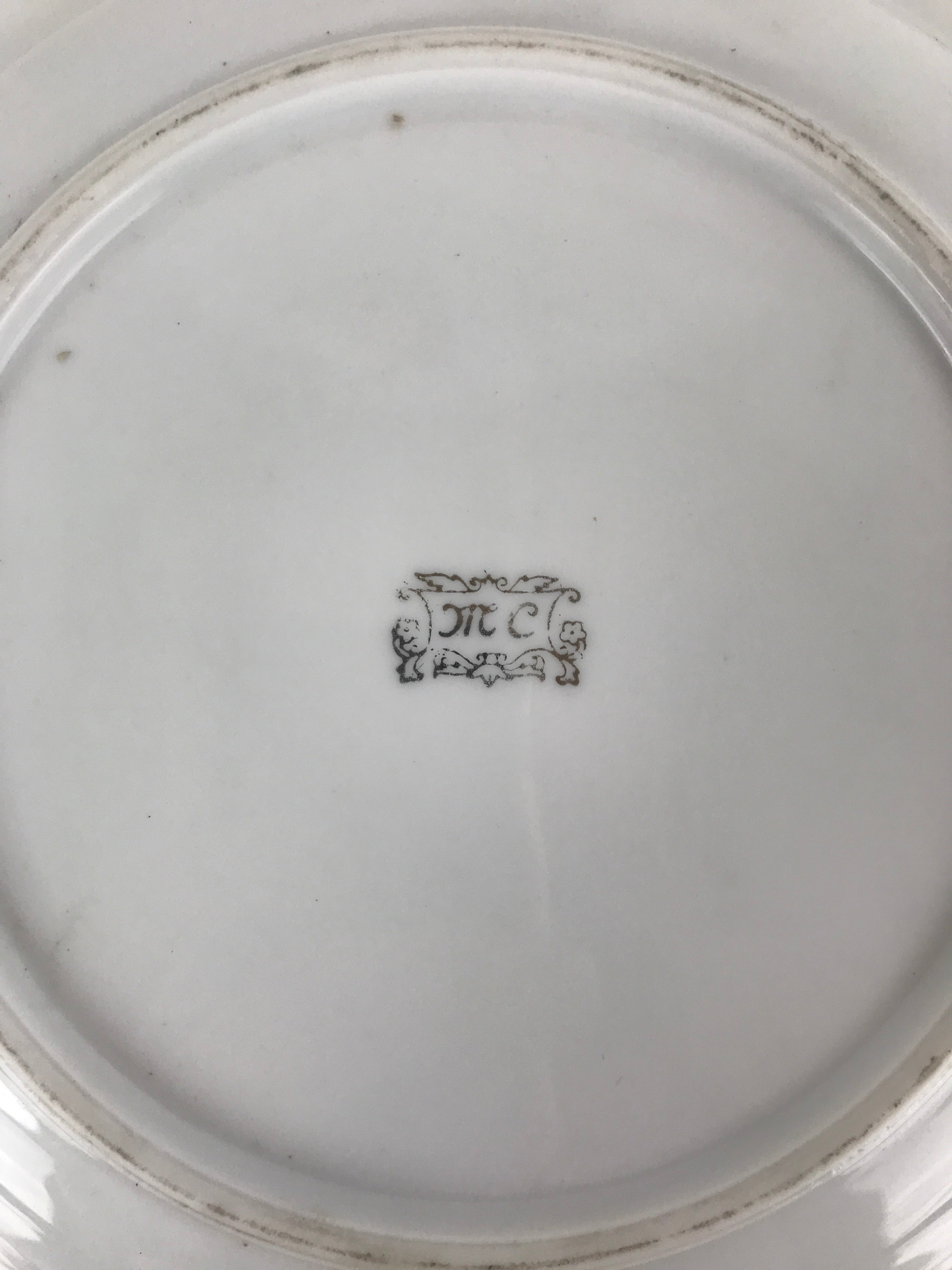 Japanese Lusterware Porcelain China Soup Pasta Bowl Vtg Floral Silver Rim PY836