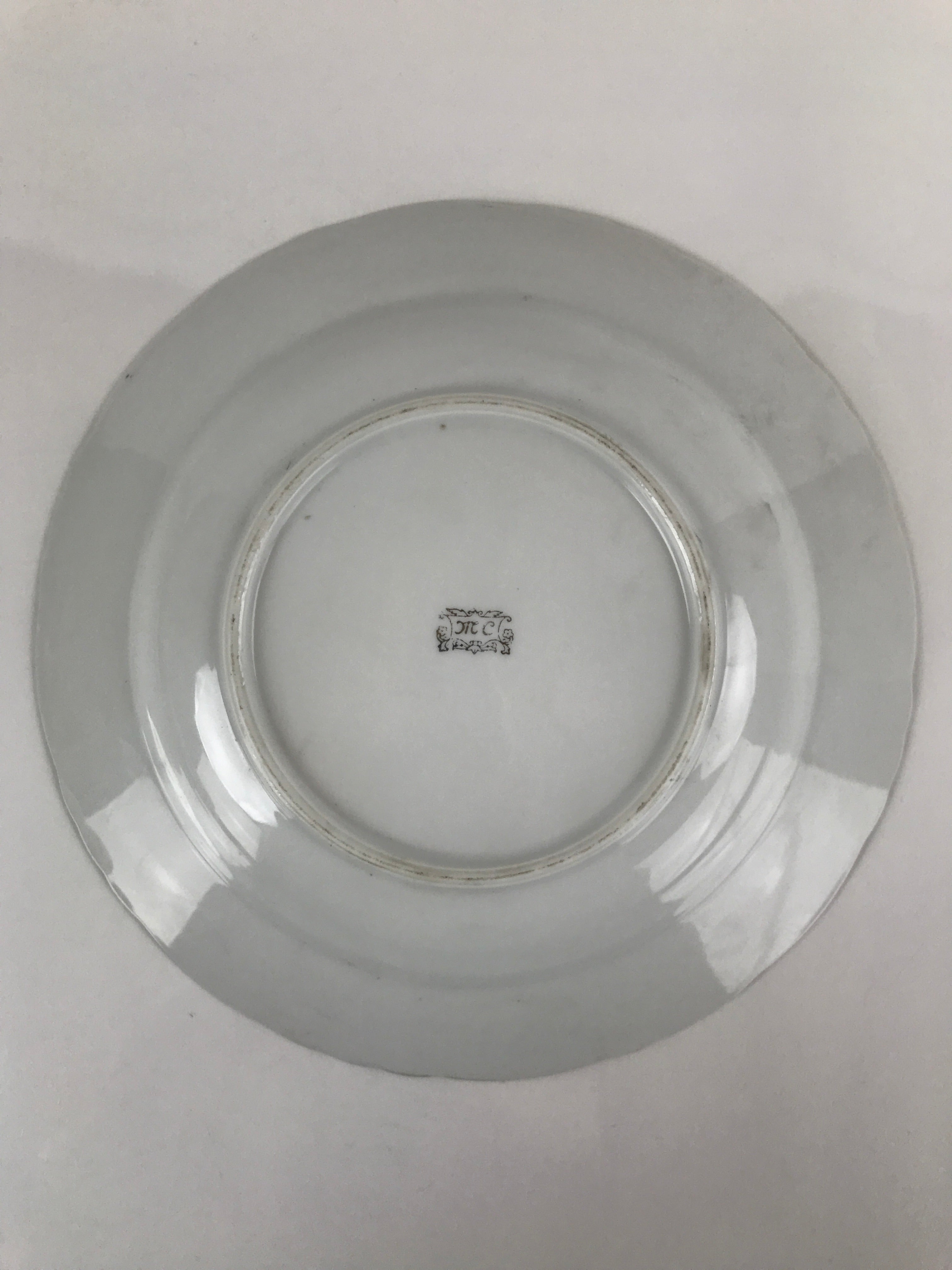 Japanese Lusterware Porcelain China Soup Pasta Bowl Vtg Floral Silver Rim PY836