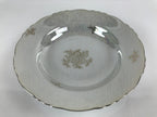 Japanese Lusterware Porcelain China Soup Pasta Bowl Vtg Floral Silver Rim PY836