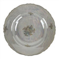 Japanese Lusterware Porcelain China Soup Pasta Bowl Vtg Floral Silver Rim PY836