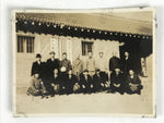 Japanese Manchuria China Group Photograph Vtg Village Building Sepia Tone PH223