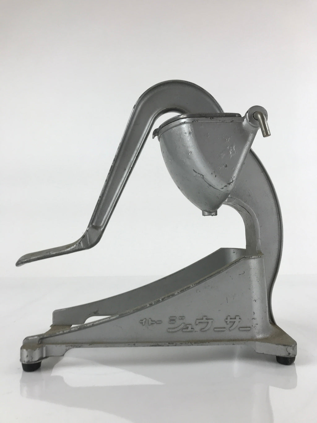 Japanese Manual Press Aluminum Fruit Juicer Vtg Metal Industrial Appliance JK670