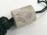 Japanese Marble Stone Hanging Scroll Weights Fuchin Kakejiku Green Tassel FC348