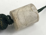 Japanese Marble Stone Hanging Scroll Weights Fuchin Kakejiku Green Tassel FC348