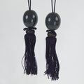 Japanese Marble Stone Hanging Scroll Weights Fuchin Kakejiku Purple Tassel FC335