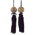Japanese Marble Stone Hanging Scroll Weights Fuchin Kakejiku Purple Tassel FC370